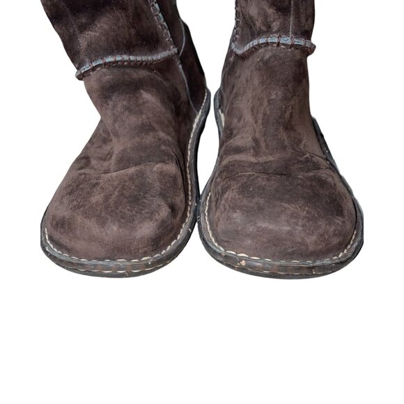 UGG Australia Haywell Winter Sherpa Suede Brown Boots Size 8 - Picture 9 of 12